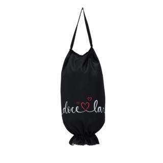 Puxa Saco Organizador De Sacolas Dispenser De Cozinha Preto Doce Lar