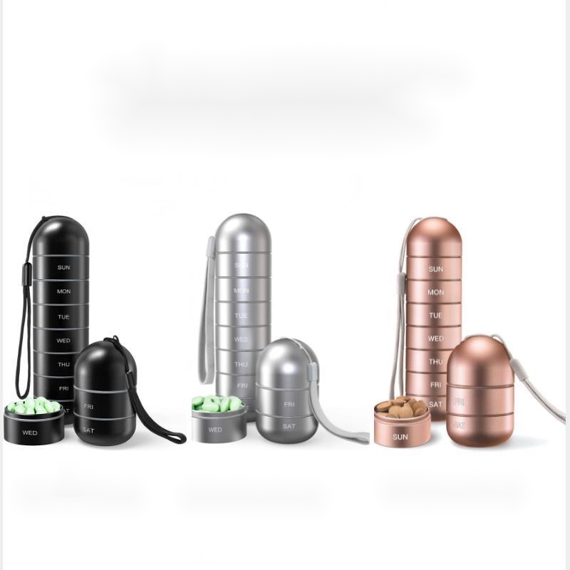 Caixa De Comprimidos De Liga De Alumínio Selada Ao Ar Livre À Prova D'água , 7 Dias Por Semana , Conveniente Destacáveis Metálicas em Oferta na Shopee