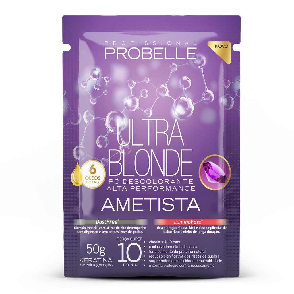 Kit 6 Sachês de Pó descolorante Probelle 50G · foto 2