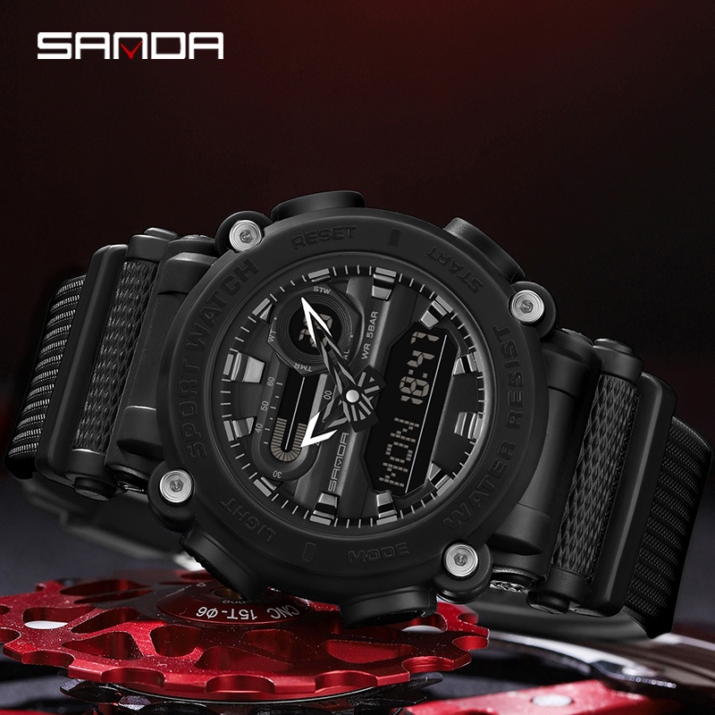 SANDA China-Chic Multi-Função Esportes À Prova D'água Relógio De Natação Luminoso De Quartzo SD3139-15