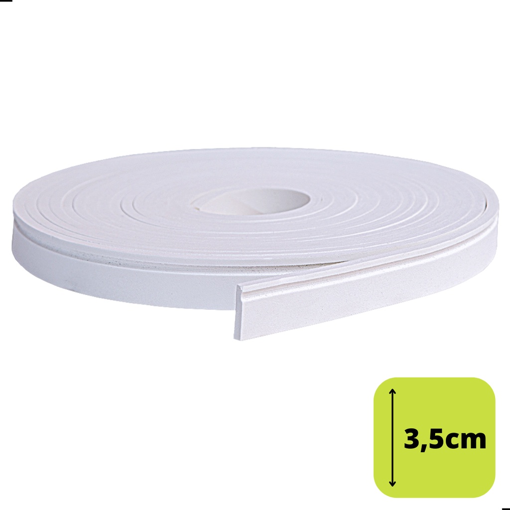 Eva Flexível 3,5cm Rodapé Moldura Autocolante EVA Flexível Boiserie Roda Meio