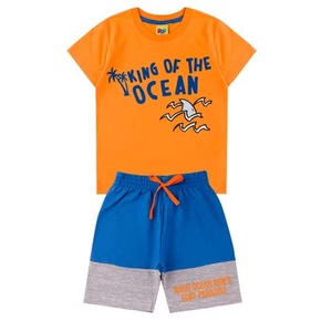 Conjunto Infantil Verão Menino Ocean Laranja