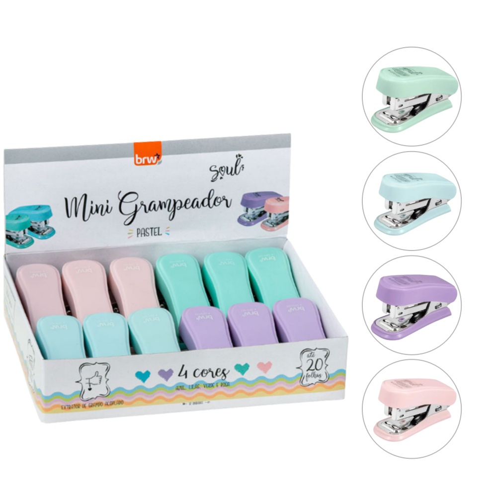 Mini Grampeador BRW Tons Pastel