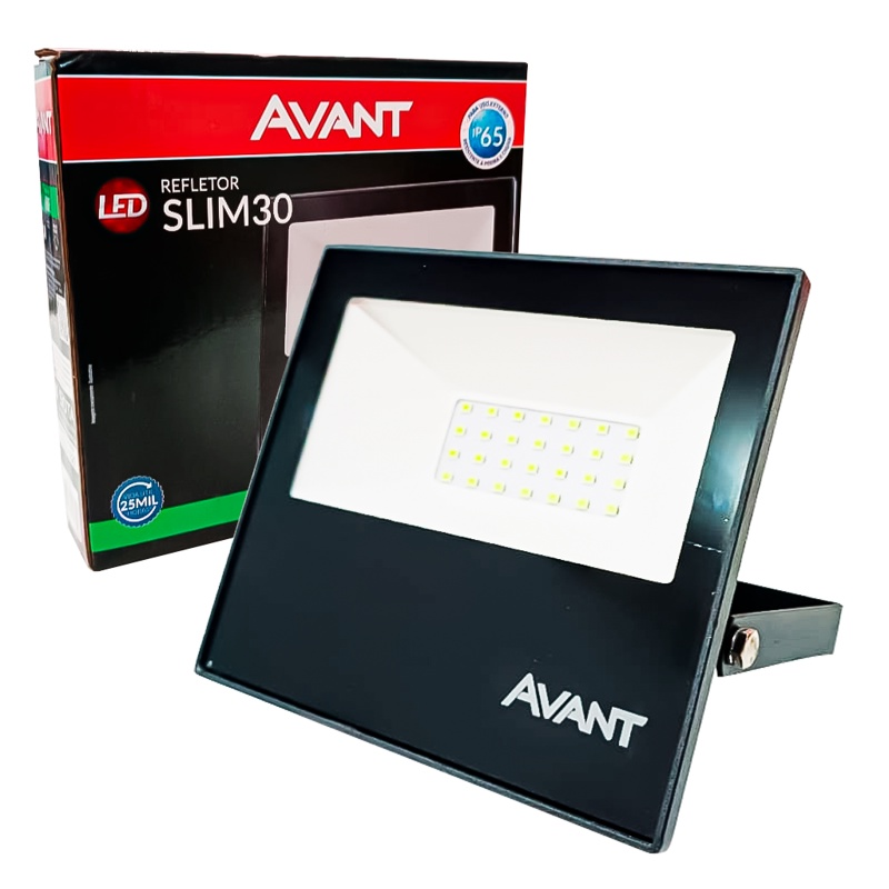 Refletor De Led Luz Verde Slim IP65 3000K Bivolt 30w Externa Iluminação - AVANT - Home & Living