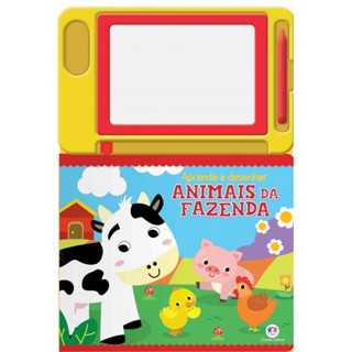 Livro Lousa magnética Animais da fazenda