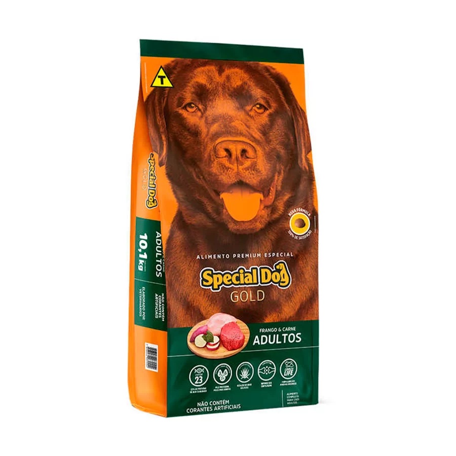 Ração Premium Special Dog Para Cães Adultos Gold Sabor Frango E Carne 20kg - Pets