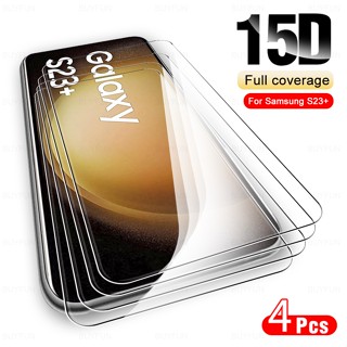 4Pcs Para Samsung Galaxy S23 S23 + Película Protetora De Vidro Temperado S23 Plus 9H Tela Anti-Riscos