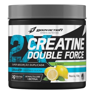 Creatina Double Force C/ Sabor 150g Biotina Bodyaction