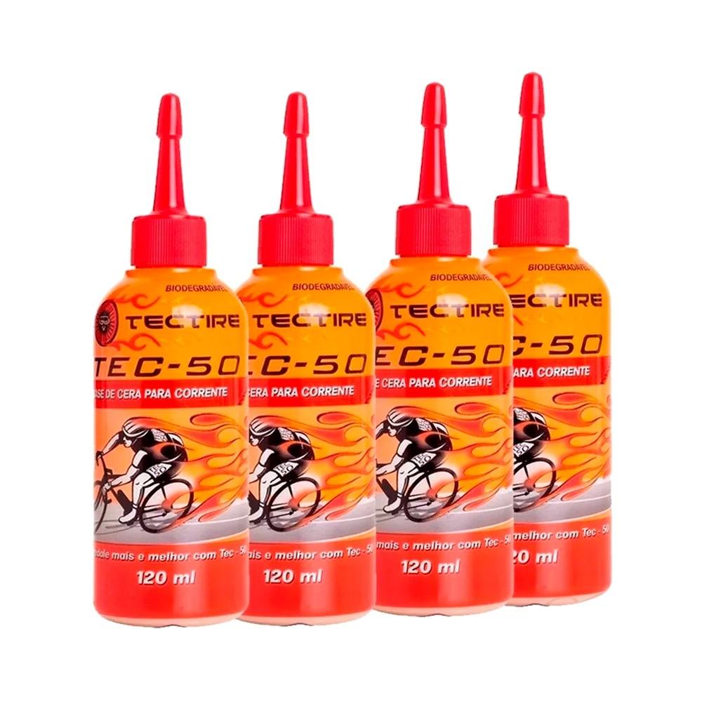 Kit 4 Lubrificante Tectire Tec 50 Cera 120ml