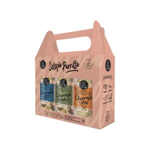 Kit Seleção Parrilla com 3 Sais Pote P/ Churrasco BR SPICES