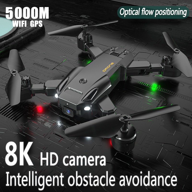 5G 8K HD Drone Câmera Dupla Profissional GPS FPV Evitar Quadricóptero Dobrar Posição De Fluxo Óptico Bateria RC Distância 5000M