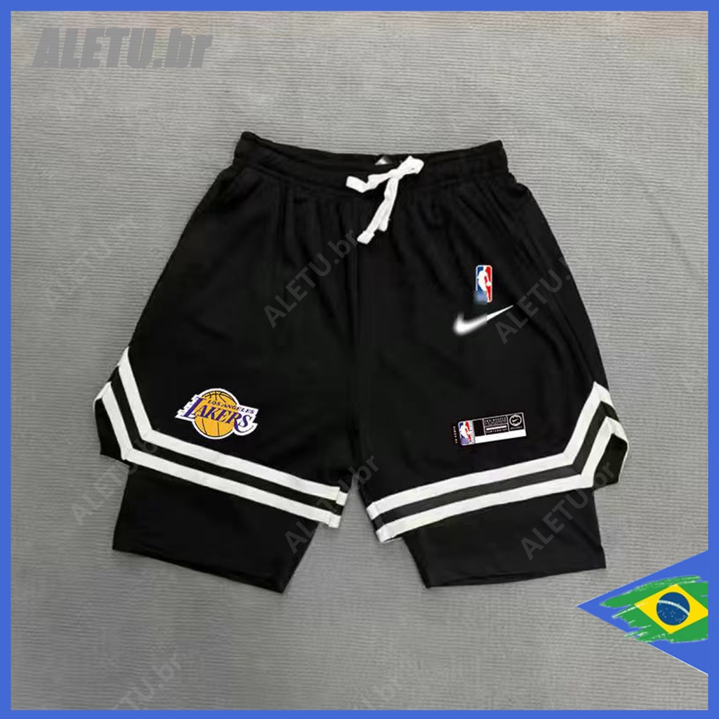 2023 New American shorts NBA basketball Lakers Warriors Curry logo