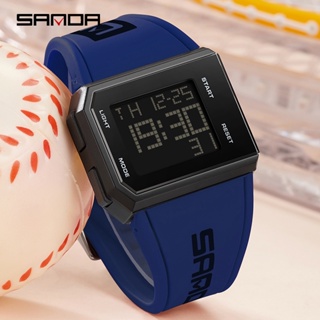 SANDA Relógio Masculino Esportivo Multifuncional À Prova D'água LCD Luminoso De Quartzo De Luxo SD9003-11 em Oferta na Shopee