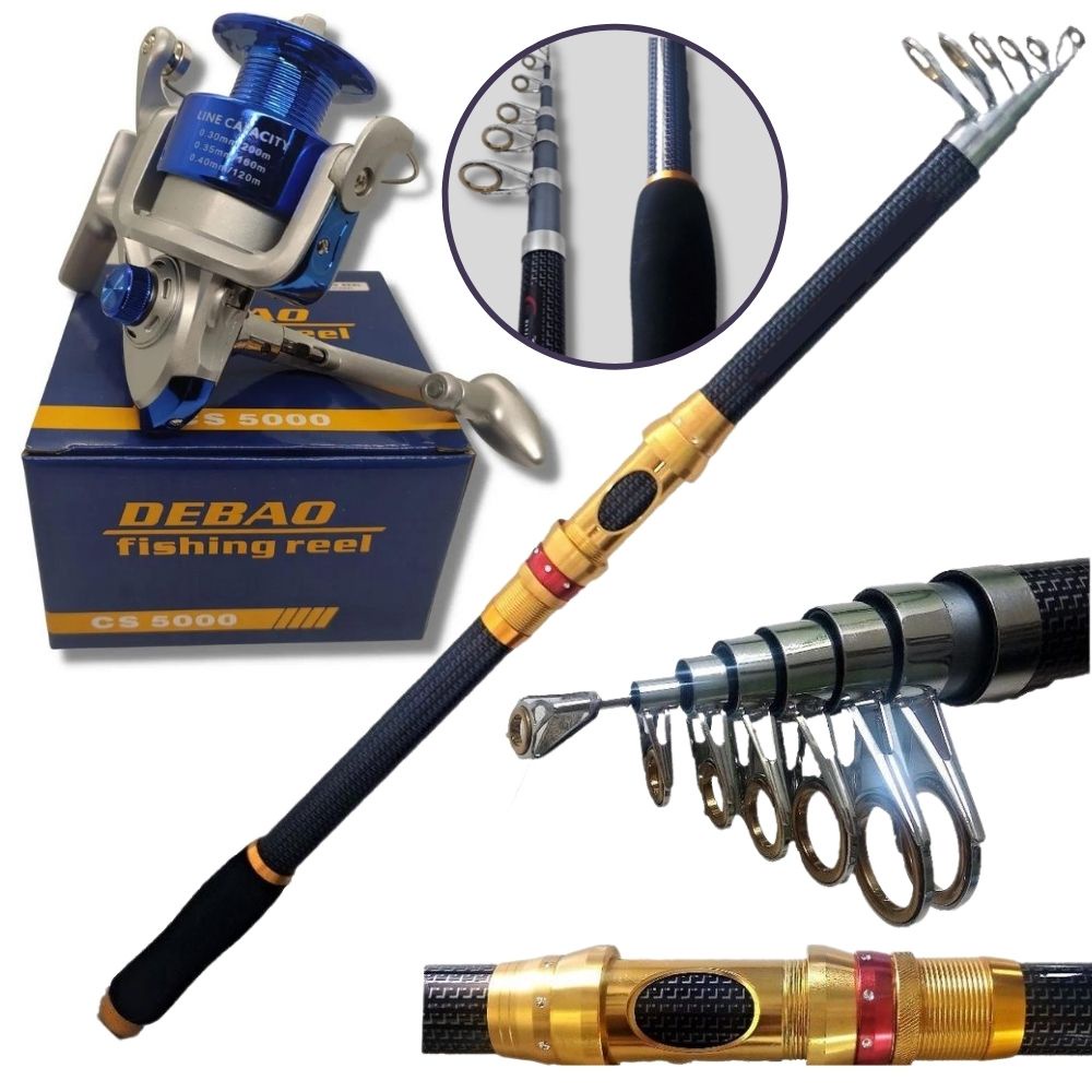 Kit Pescacarretilha De PescaPeso Ultra Leve Vara De Pesca Fibra De Carbono 1 6M A 2 4m