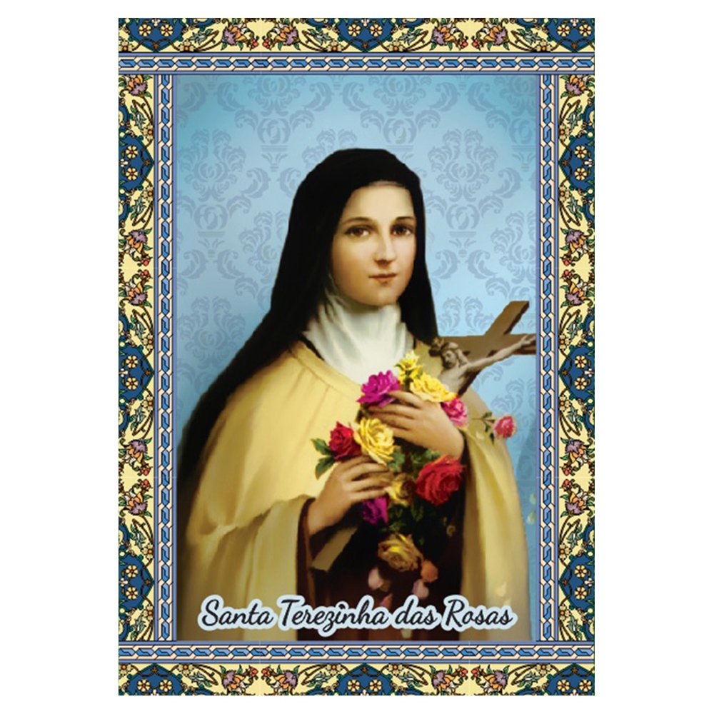 1000 Santinho Santa Terezinha das Rosas Milheiro (oração no verso) - 7x10 cm