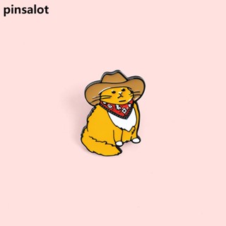 Alfinetes De Esmalte Personalizado Para Oeste Do Gato Desenho Animado Broches De Animais Lapela Crachás De Moda Presentes Atacado