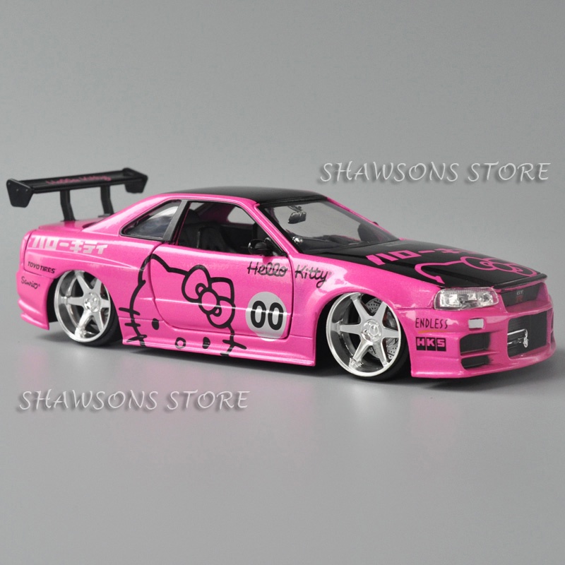 Modelo De Carro Diecast Em Escala Rápida E Furiosa Jada 1 : 24 Toy Brian's Nissan Skyline GT-R BNR34 GTR R34 Réplica Miniatura Colecionável