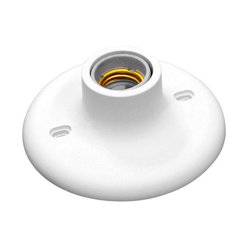 Plafon Soquete E27 De Porcelana Branco Luz Iluminação Casa Comércio Bivolt - Home & Living