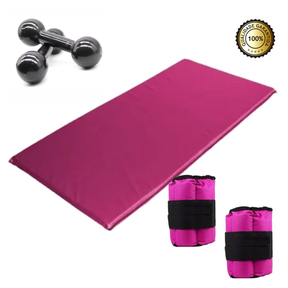 Kit Colchonete De Academia +halter 3 kg + Caneleira 5kg