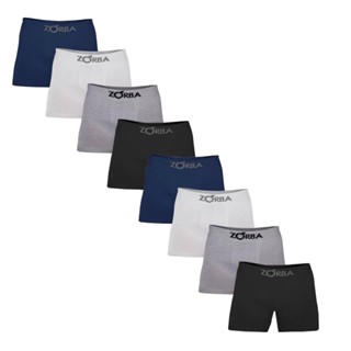 Kit 8 Cuecas Boxer Algodão Masculino Box Sem Costura Zorba