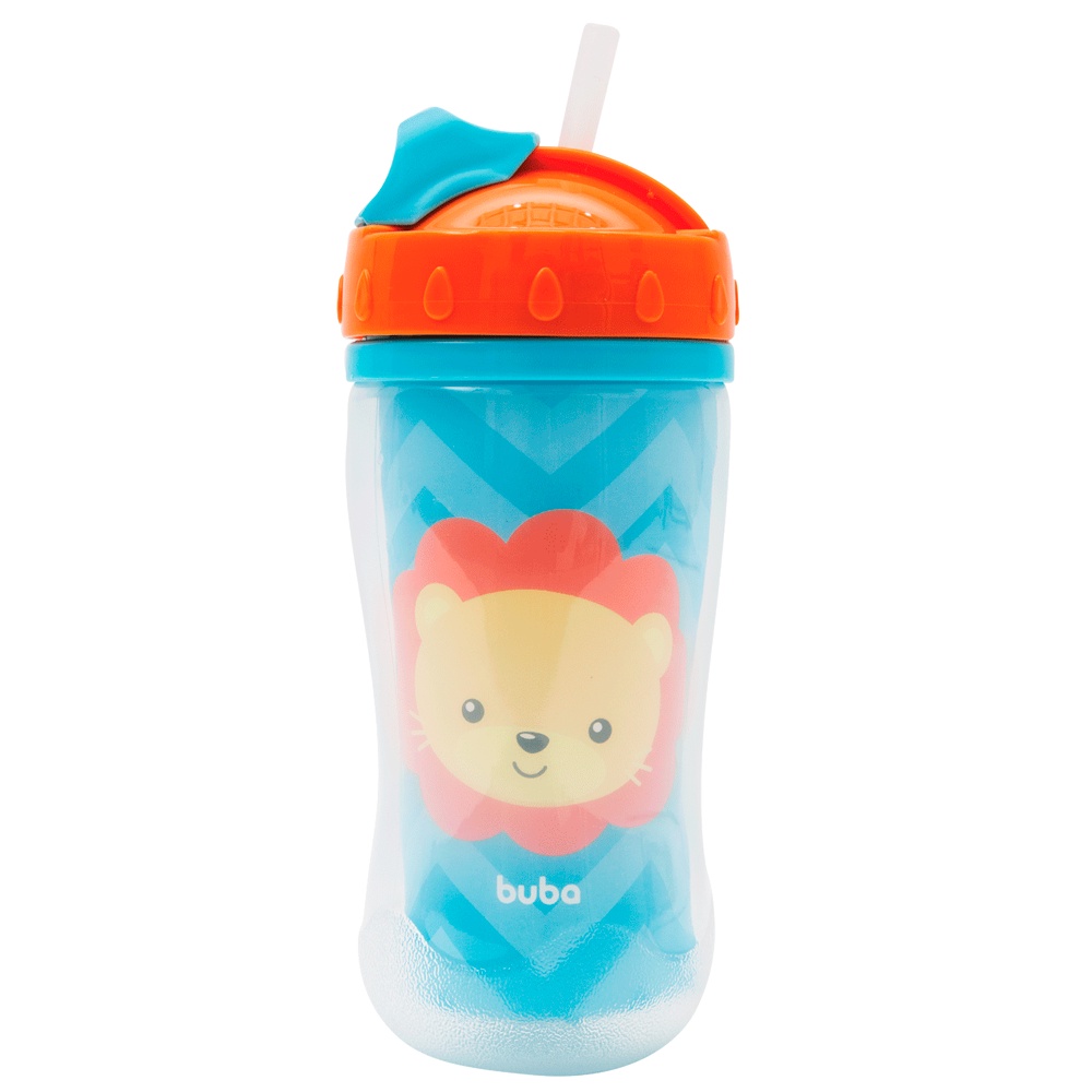 Copo Parede Dupla Animal Infantil 280 ML Fun Leão 12085 - Buba em Oferta na Shopee