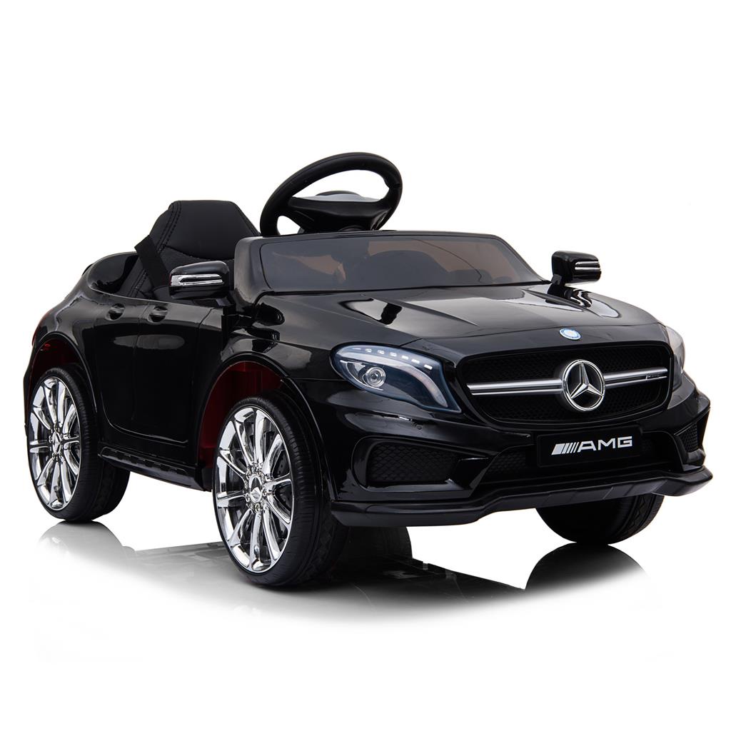 Carrinho Elétrico Mercedes Luxo 12V Preto Controle Som Luz - Bang Toys