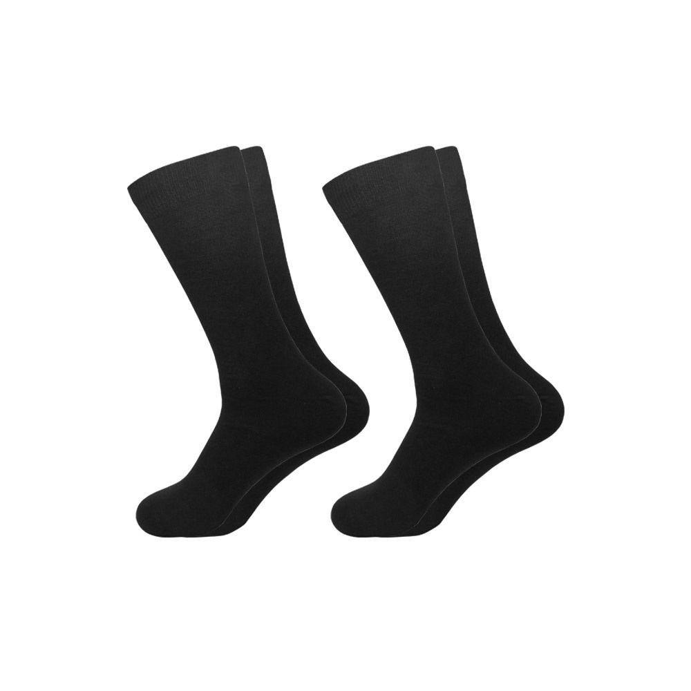 Kit 2 Pares de Meias Sociais Preto de Algodão em Oferta na Shopee
