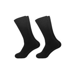 Kit 2 Pares de Meias Sociais Preto de Algodão