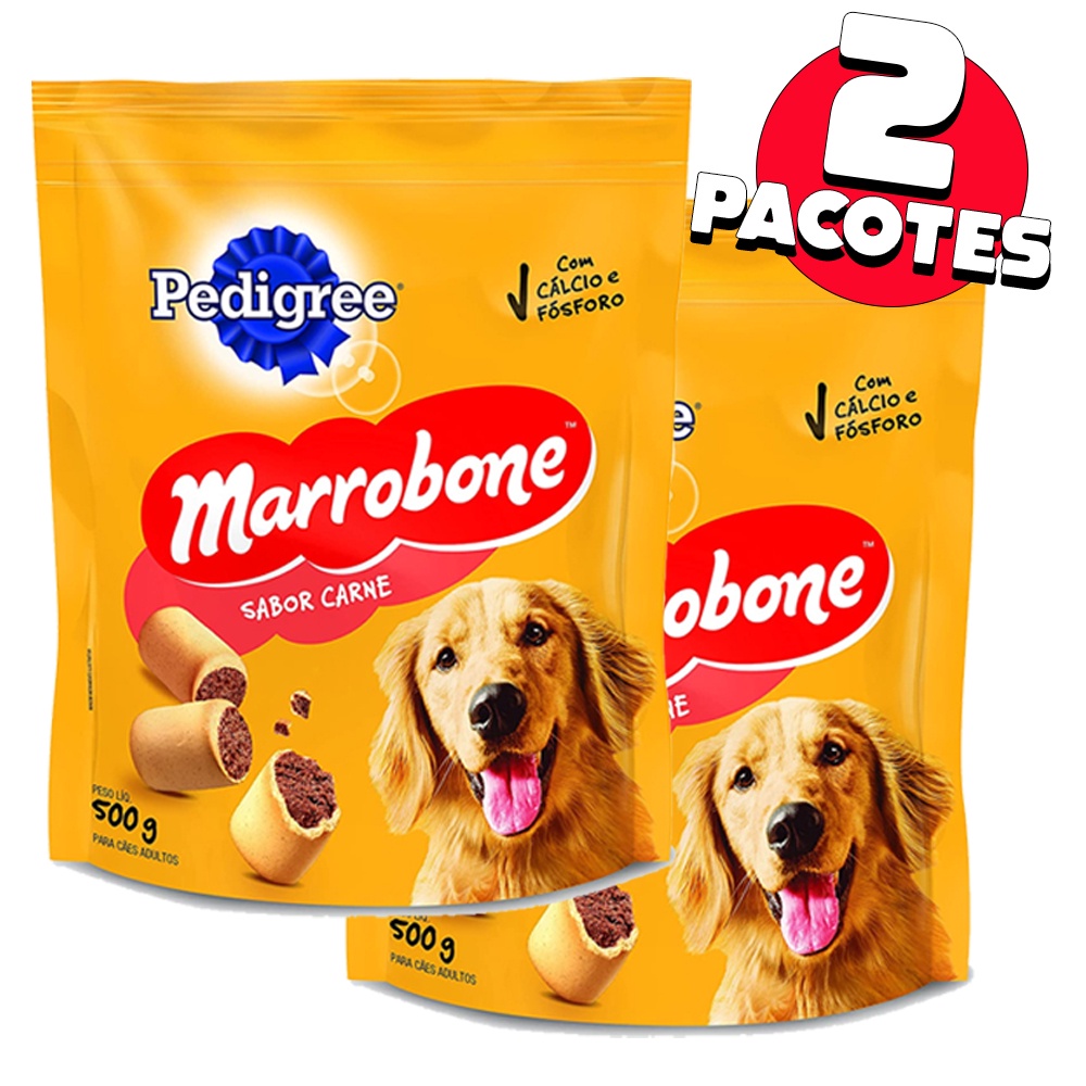 Kit 2 Biscoito Marrobone Pedigree Petisco Para Cães Adultos em Oferta na Shopee