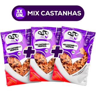 Mix Castanha Tropical Dieta Saudável 3Kg - Castanha de Caju, Nozes, Amendoa, Castanha do Pará, Amendoim, Uva Passa
