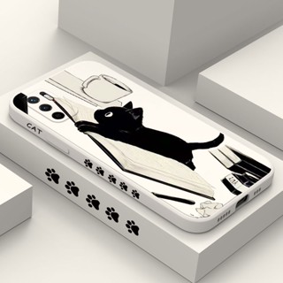 Estojo De Telefone Para Gato Maroto Xiaomi Redmi Note 10 Pro Max 10T 10s 4G 5G A1 Plus Silicone Líquido Proteção Total