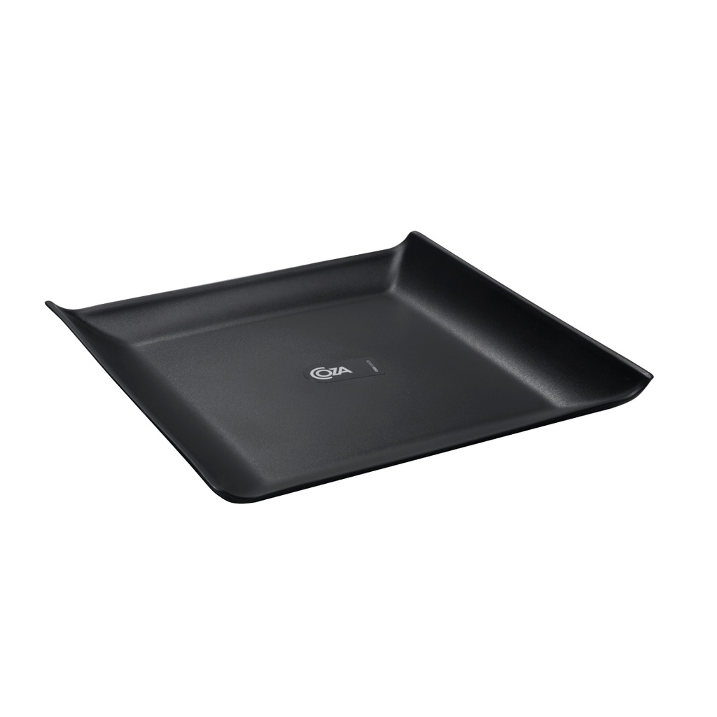 Prato Quadrado Casual Coza Cozy Preto - Home & Living