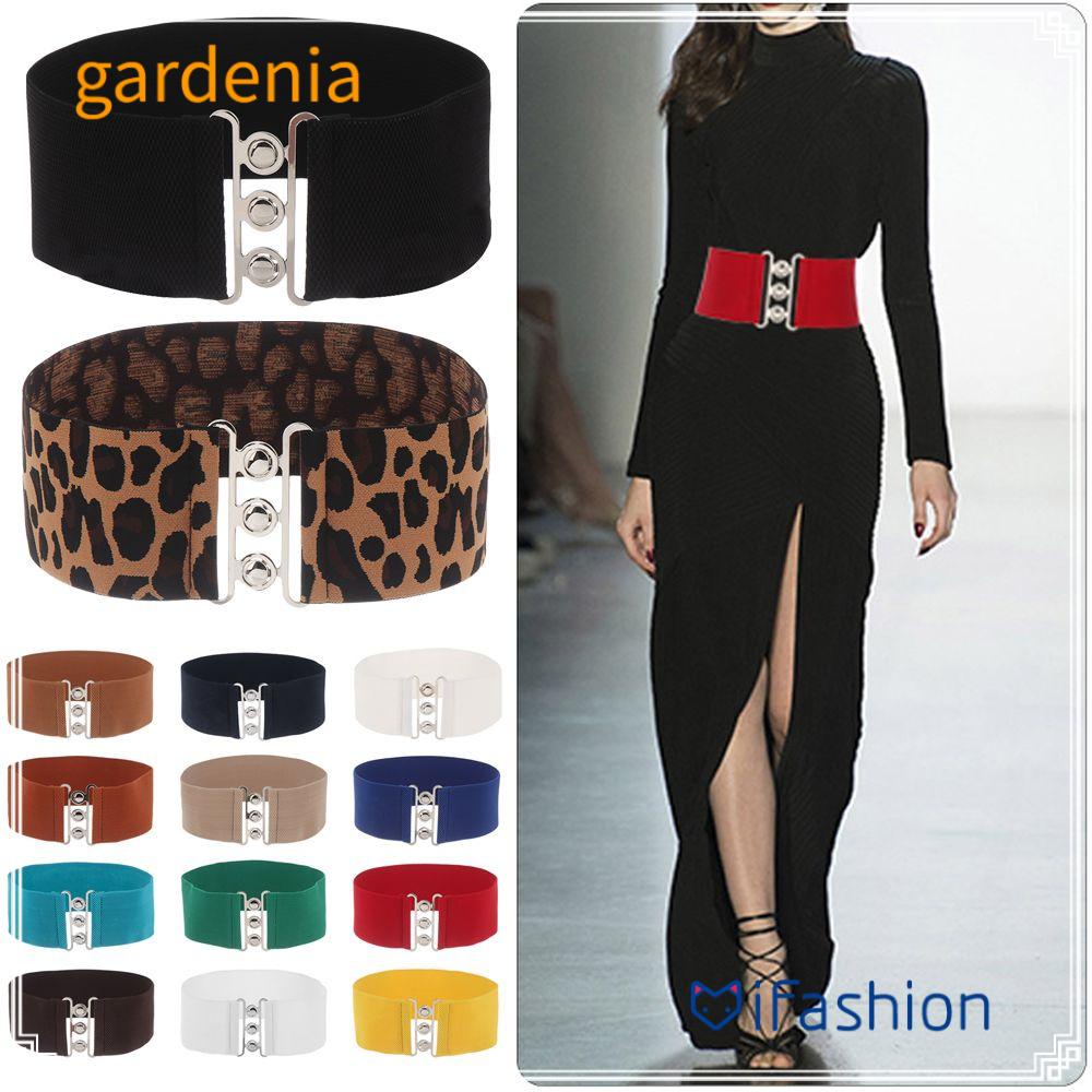 GARDENIA Cinto Elástico Largo Faixa De Cintura Casual Esticada em Oferta na Shopee
