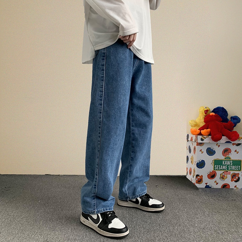 Streetwear Hip Hop Calça Jeans Baggy Para Homens Coreano Y2k Moda