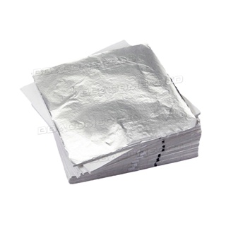 100 Folhas Prata Para Restauração Douramento Ou Artesanato em Oferta na Shopee