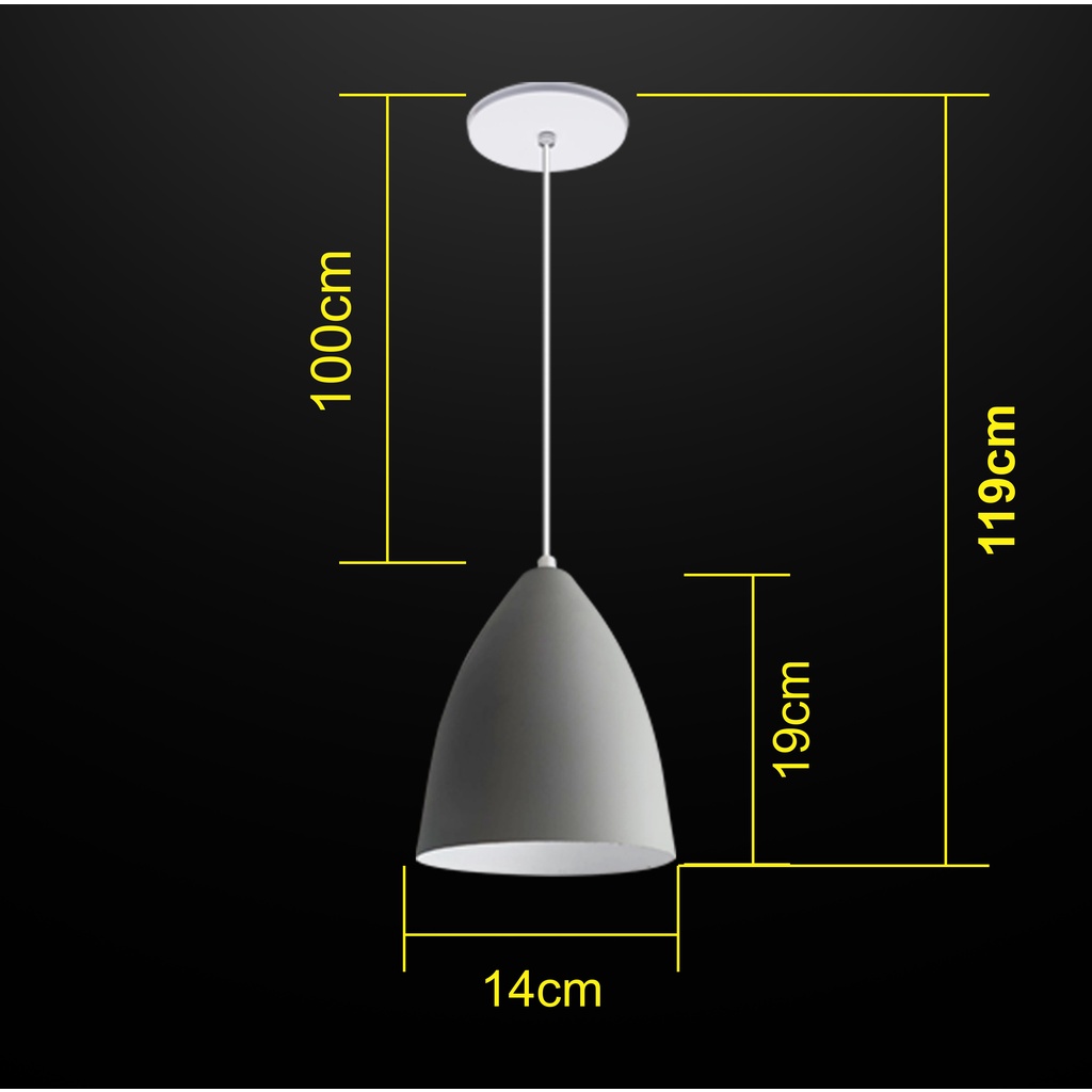 Kit 3 Lustres Pendentes Vegas CINZA COM BRANCO  R.R.J.V NEGOCIOS