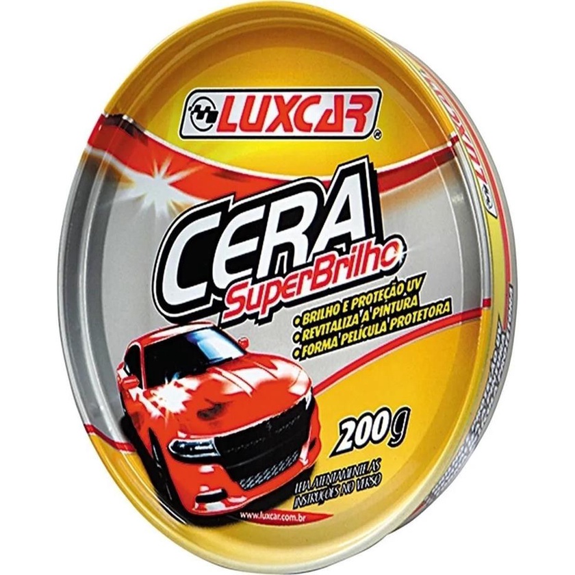 Cera Pasta Superbrilho 200g Luxcar Carnauba