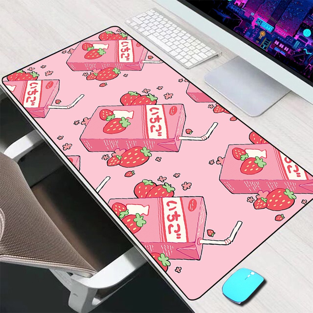 Mouse Pad Anime Rosa Acessórios Para Jogos Grandes Teclado Tapete XXL Computador Mousepad PC Gamer Laptop Mausepad