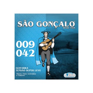 Encordoamento São Gonçalo 11026  Níquel  Para Guitarra  0.009 - 0.042