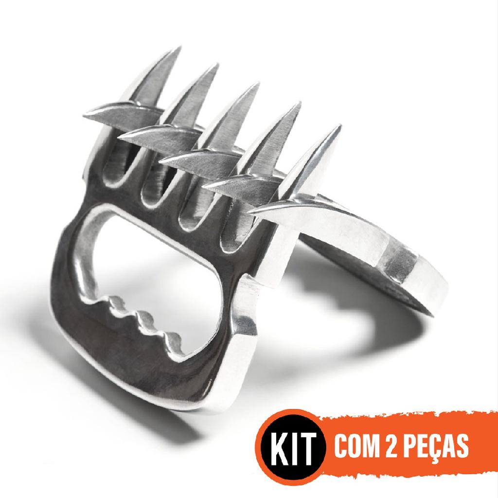 Kit 2 Garra De Urso Para Churrasco Alumínio Polido Premium em Oferta na Shopee