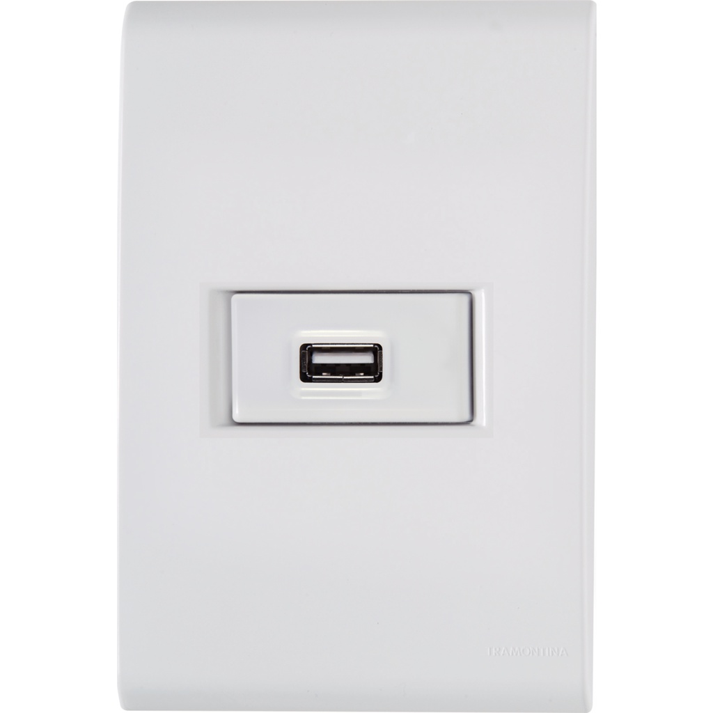 CONJUNTO MODULO TOMADA USB 1,5A BIVOLT LINHA LIZ TRAMONTINA
