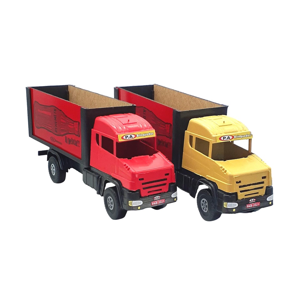 Caminhão de brinquedo em madeira  Caminhão de madeira, Caminhões