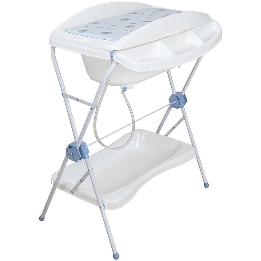 Banheira de Bebe Desmontavel com Trocador Kiddo Shower Azul em Oferta na Shopee
