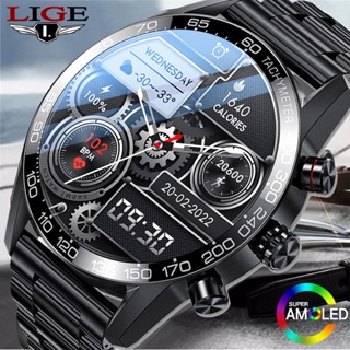 LIGE relógio smartwatch original Chamada à prova d