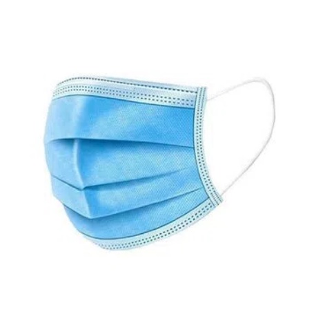 Máscara Azul Tripla Camada Adulto Com Elástico Caixa C/ 50 Un