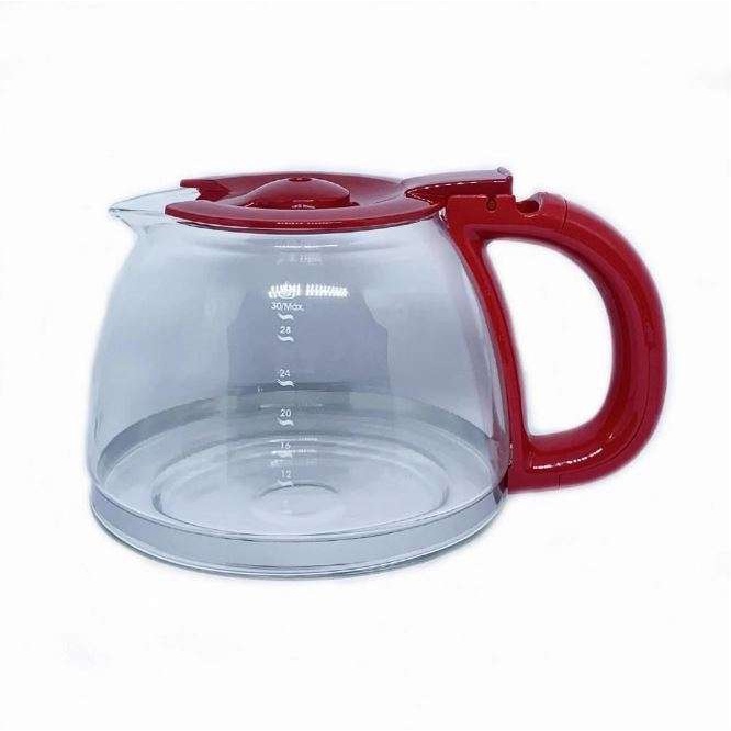 Jarra de Vidro Para Cafeteira Oster Day Light OCAF500 / OCAF501 30 Xícaras Vermelha Original