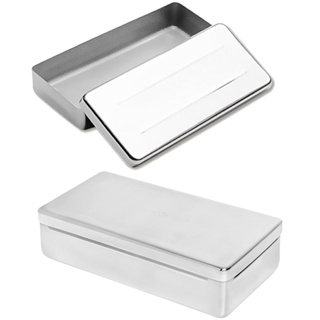 Estojo inox liso 18x08x03 Estética podologia médicos em Oferta na Shopee