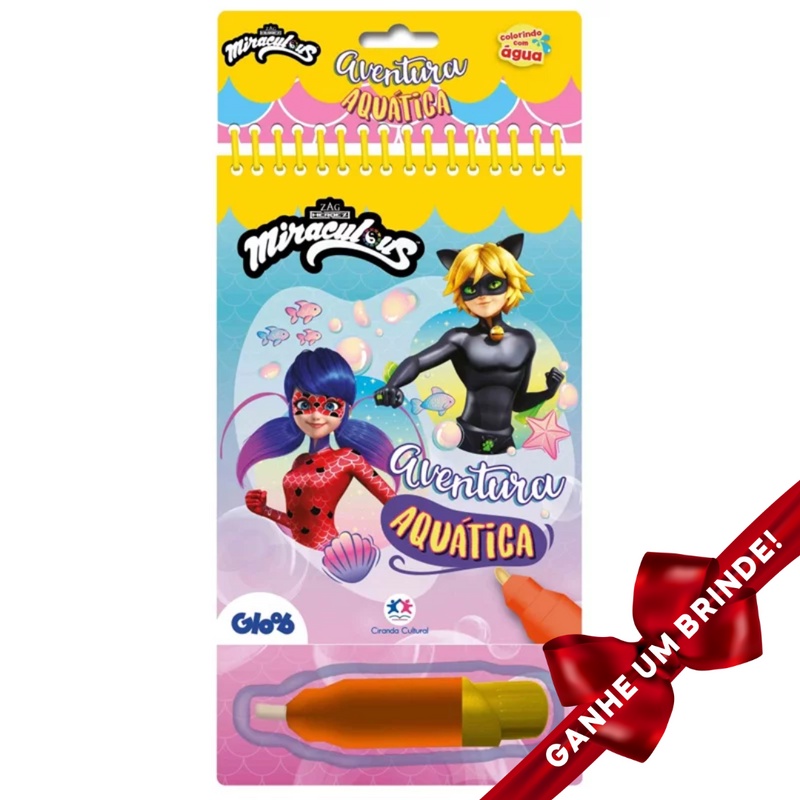 Livro Ladybug - Aventura Aquática Crianças Filhos Infantil Desenho História Brincar