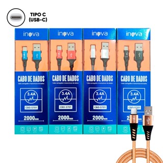 Kit 4 Cabos Carregador Tipo C 2 Metros Cores Variadas Xiaomi Samsung