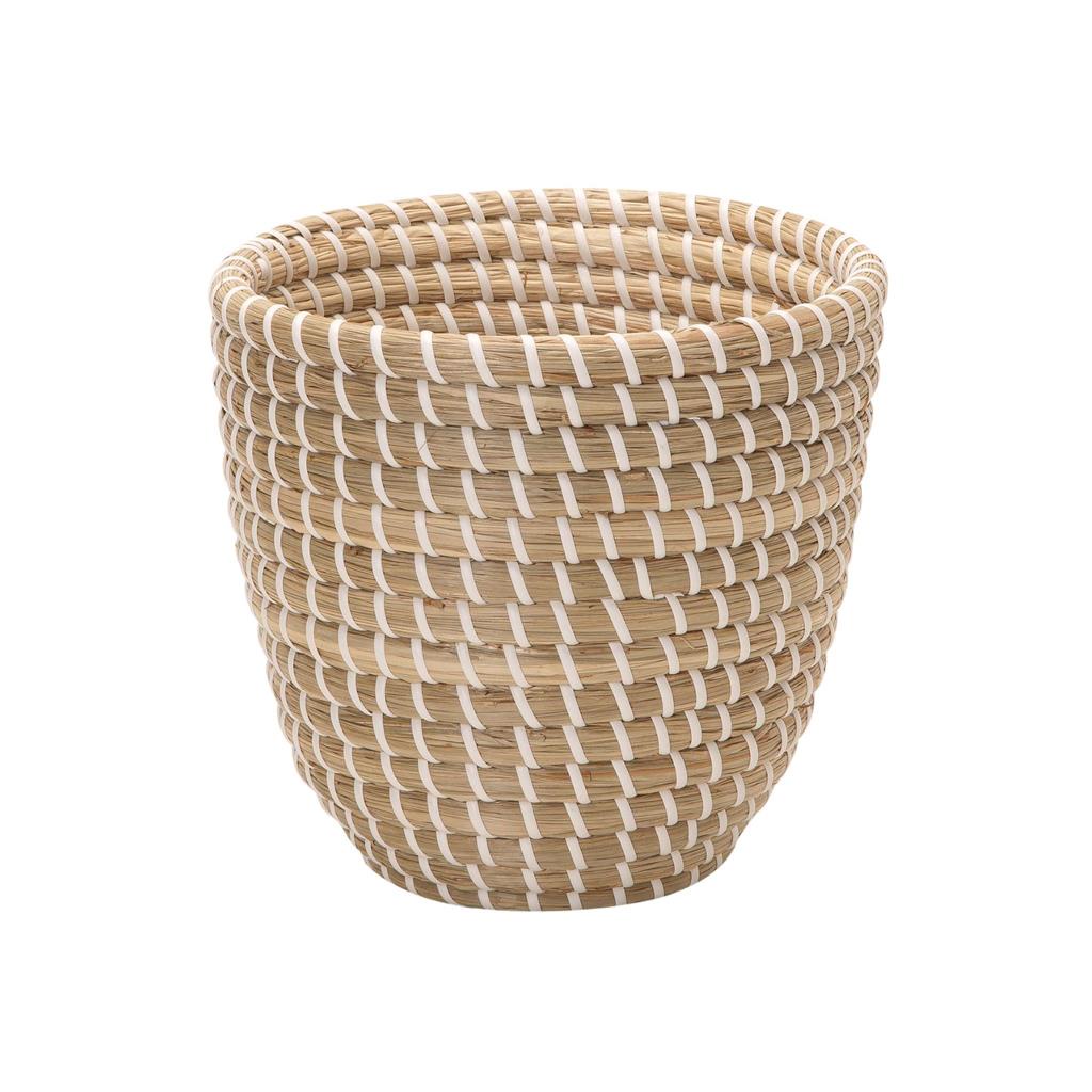 Vaso Cachepot Cesto Decorativo Em Fibra Natural Planta